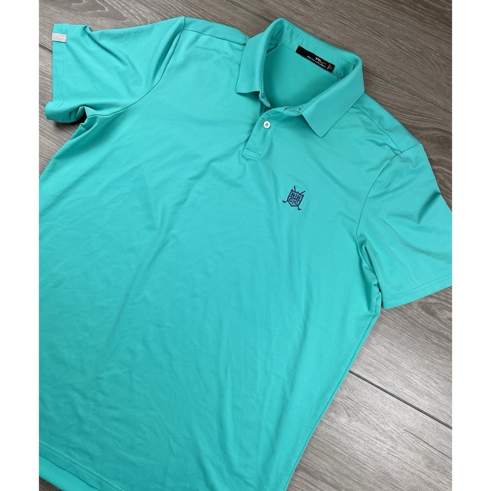 Ralph Lauren RLX Mens Short Sleeve Athletic Golf Polo Green Size Large